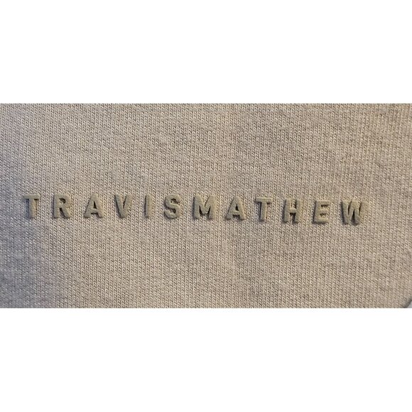 TravisMathew Mens Large Hoodie Sweatshirt Light Gray Modal & Cotton - Picture 5 of 10